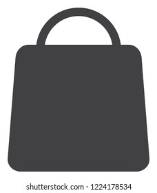 Shopping bag icon on a white background. Isolated shopping bag symbol with flat style.