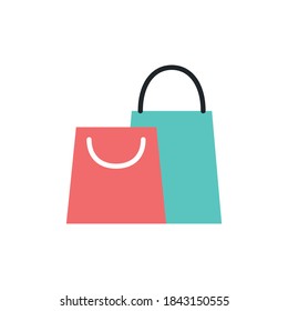 Shopping bag Icon on White background.