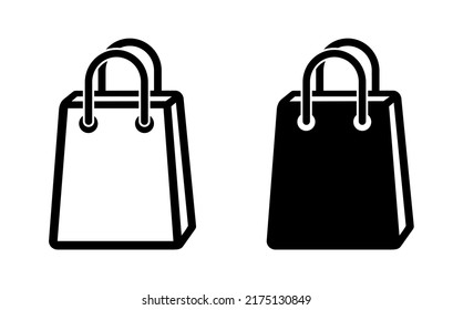 shopping bag icon on white background