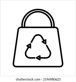 shopping bag icon on white background