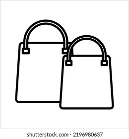 shopping bag icon on white background