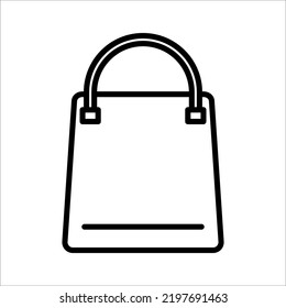 shopping bag icon on white background