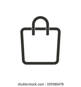 Shopping bag  icon  on white background. Vector illustration.