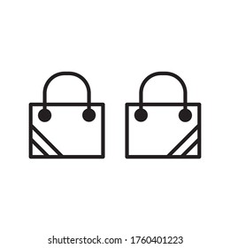 Shopping bag icon Online shop or e-shop concept. Flat design style

T  on white background