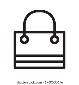 Shopping bag icon Online shop or e-shop concept. Flat design style

T  on white background