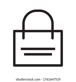 Shopping bag icon Online shop or e-shop concept. Flat design style
