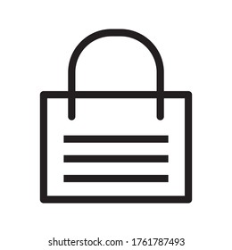 Shopping bag icon Online shop or e-shop concept. Flat design style

T  on white background