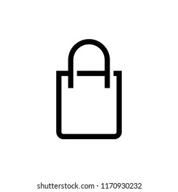 Shopping bag icon. Online store shopping bag. E commerce icon