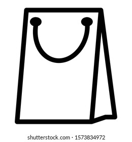 shopping bag icon outline vector design