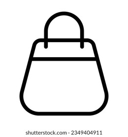 Shopping Bag icon Outline Vector, Online Shopping Design Element, Linear Style Purchase Bag With Handle Silhouette, Luggage, Pixel Perfect Icon Vector Illustration