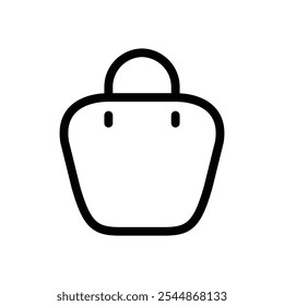 Einkaufstasche Symbol Umrissvektor für Web ui