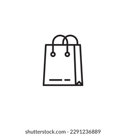 Shopping Bag icon paper, shop, gift for app web logo banner poster icon - vector