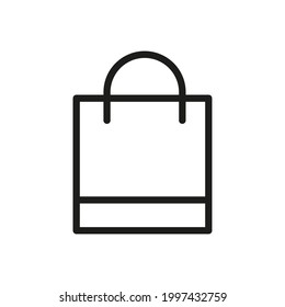 Shopping bag icon. Premium quality object. Vector sign isolated on a white background.