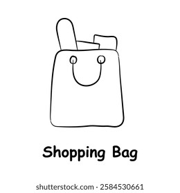 Shopping Bag Icon – Purchased Items and Retail Shopping