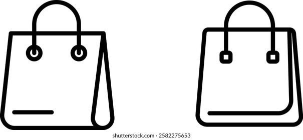 "Shopping Bag Icon Representing Retail, E-Commerce, and Consumer Purchases in a Clean and Modern Design"