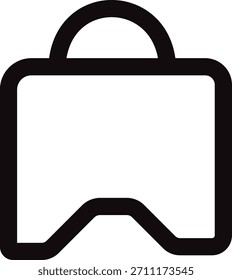 Icono de la bolsa de la compra que representa la venta al por menor, tienda, comercio electrónico y compra.