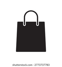 Shopping bag icon for retail e-commerce and store checkout interfaces