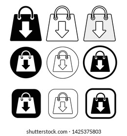 Shopping bag icon Sale package sign