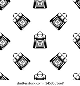 Icono De La Bolsa De Compras Patrón Sin Maravillas. Ilustración de arte vectorial