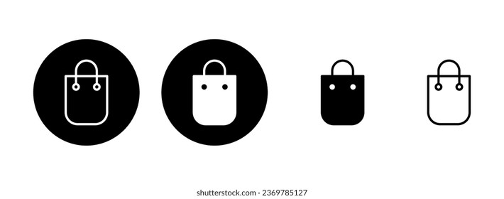 Shopping bag icon set illustration. shopping sign and symbol