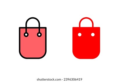Shopping bag icon set illustration. shopping sign and symbol
