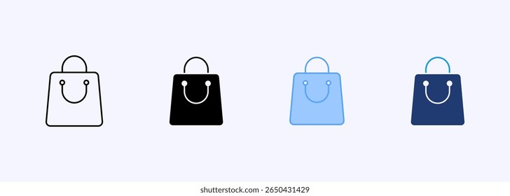 Shopping Bag Icon Set Multiple Style Collection