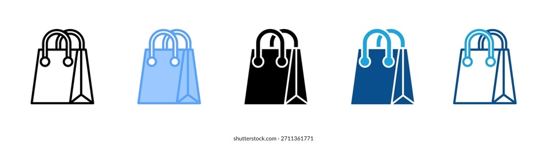 Warenkorb Symbol Set mehrere Stilsammlung