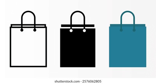 Shopping Bag icon set. bag sign. for mobile concept and web design. vector illustration on white background