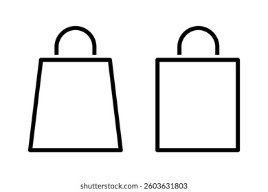 Shopping bag icon set simple design