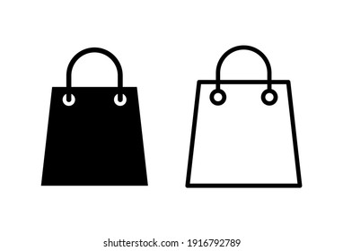 Shopping Bag Icon Set. Shopping Icon Vector