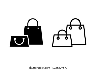 Shopping Bag Icon Set. Shopping Icon Vector