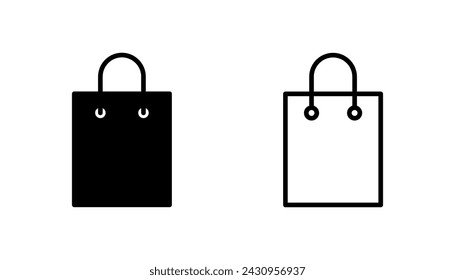 Shopping bag icon set. shopping icon vector