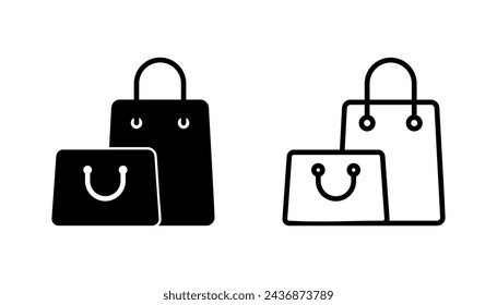 Einkaufstaschen-Symbol-Set. Einkaufs-Symbol Vektor