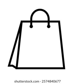 Shopping bag icon set. shopping icon vector. shopping sign and symbol. Eco paper bag. Handbag icon.  Linear icon collection. Editable stroke.  Grocery bag outline vector. Design eps 10