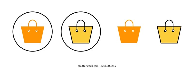 Shopping bag icon set for web and mobile app. shopping sign and symbol