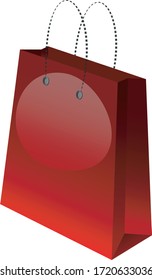 shopping bag icon with shadow