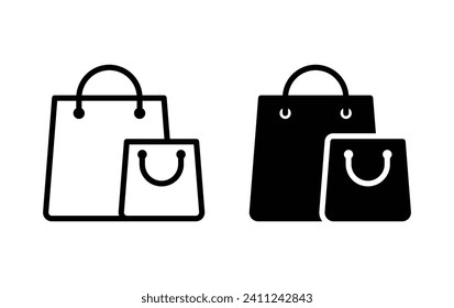 Shopping bag icon, Shopping bag sign vector for web site Computer and mobile app