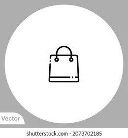 Shopping bag icon sign vector,Symbol, logo illustration for web and mobile