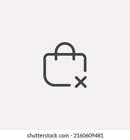 Shopping bag icon sign vector,Symbol, logo illustration for web and mobile