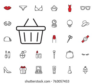 shopping bag icon. Simple filled shopping bag icon. On white background.