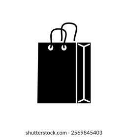 shopping bag icon, simple flat style, illustration, logo sign symbol pictogram template, for ui or ux isolated on white for mobile app, editable	