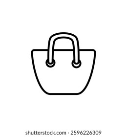 shopping bag icon, simple flat style, illustration, logo sign symbol pictogram template, for ui or ux isolated on white for mobile app, editable