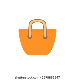 shopping bag icon, simple flat style, illustration, logo sign symbol pictogram template, for ui or ux isolated on white for mobile app, editable