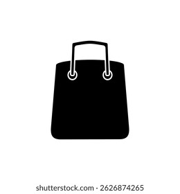 shopping bag icon, simple flat style, illustration, logo sign symbol pictogram template, for ui or ux isolated on white for mobile app, editable
