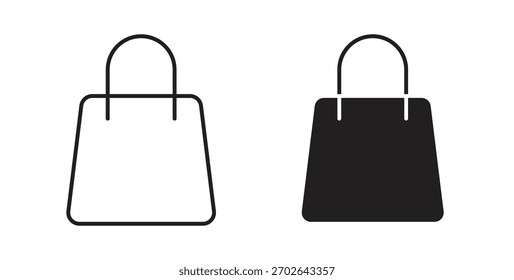 Ícone de saco de compras tendência plana simples design gráfico moderno logotipo abstrato