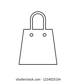 shopping bag icon. Simple outline vector of web, minimalistic set for UI and UX, website or mobile application