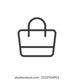 Ícone de saco de compras Simples contorno vetor logotipo