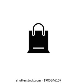 Shopping bag icon. Simple solid style for web template and app. Shop, basket, cart, store, online, purchase, buy, retail, vector illustration design on white background. EPS 10