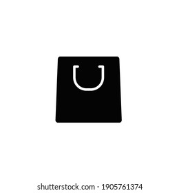 Shopping bag icon. Simple solid style for web template and app. Shop, basket, cart, store, online, purchase, buy, retail, vector illustration design on white background. EPS 10