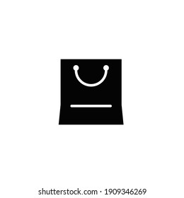 Shopping bag icon. Simple solid style for web template and app. Shop, basket, cart, store, online, purchase, buy, retail, vector illustration design on white background. EPS 10